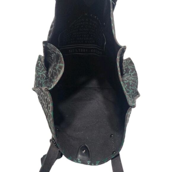 Disney's X Coach Bambi Thumper Large Tote Bag Green & Black Handbag $598.00 - Picture 11 of 12